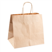Saco SOS Catering com asas 80 g/m² 26+17x24 cm natural kraft - Garcia de Pou