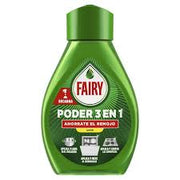 Detergente de loiça manual Fairy Spray Recarga 3 em 1 Limão, 500ml, em embalagem com frasco e rótulo amarelo.