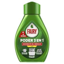 Detergente de loiça manual Fairy Spray Recarga 3 em 1 Limão, 500ml, em embalagem com frasco e rótulo amarelo.