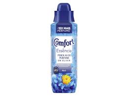 Intensificador Pérolas Azul Comfort da Pinto & Coelho, frasco com essência azul e detalhes de pérolas, para cuidados de beleza.