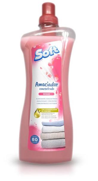 SOFT Amaciador Concentrado Rosas – 80 Doses – 1,5L