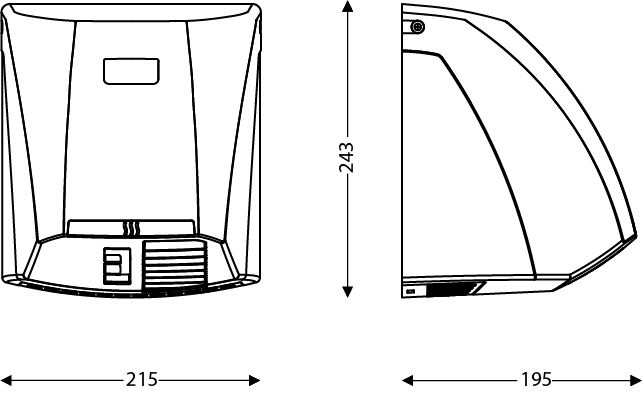 Sèche-mains Zephyr blanc 8111401