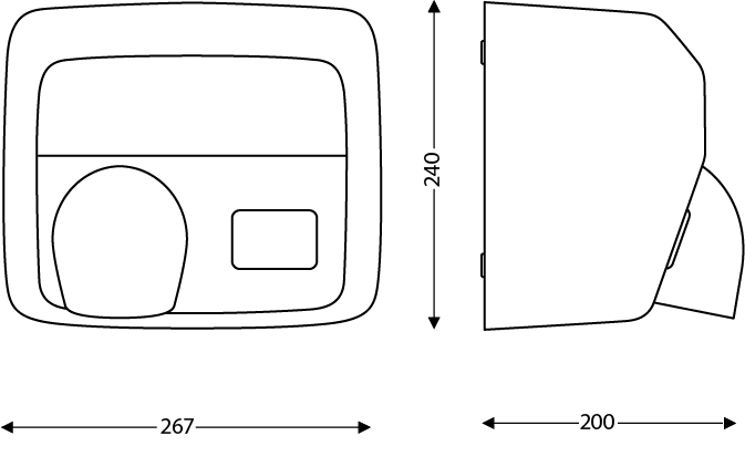 Secador de mãos – Ouragan cromado 811378