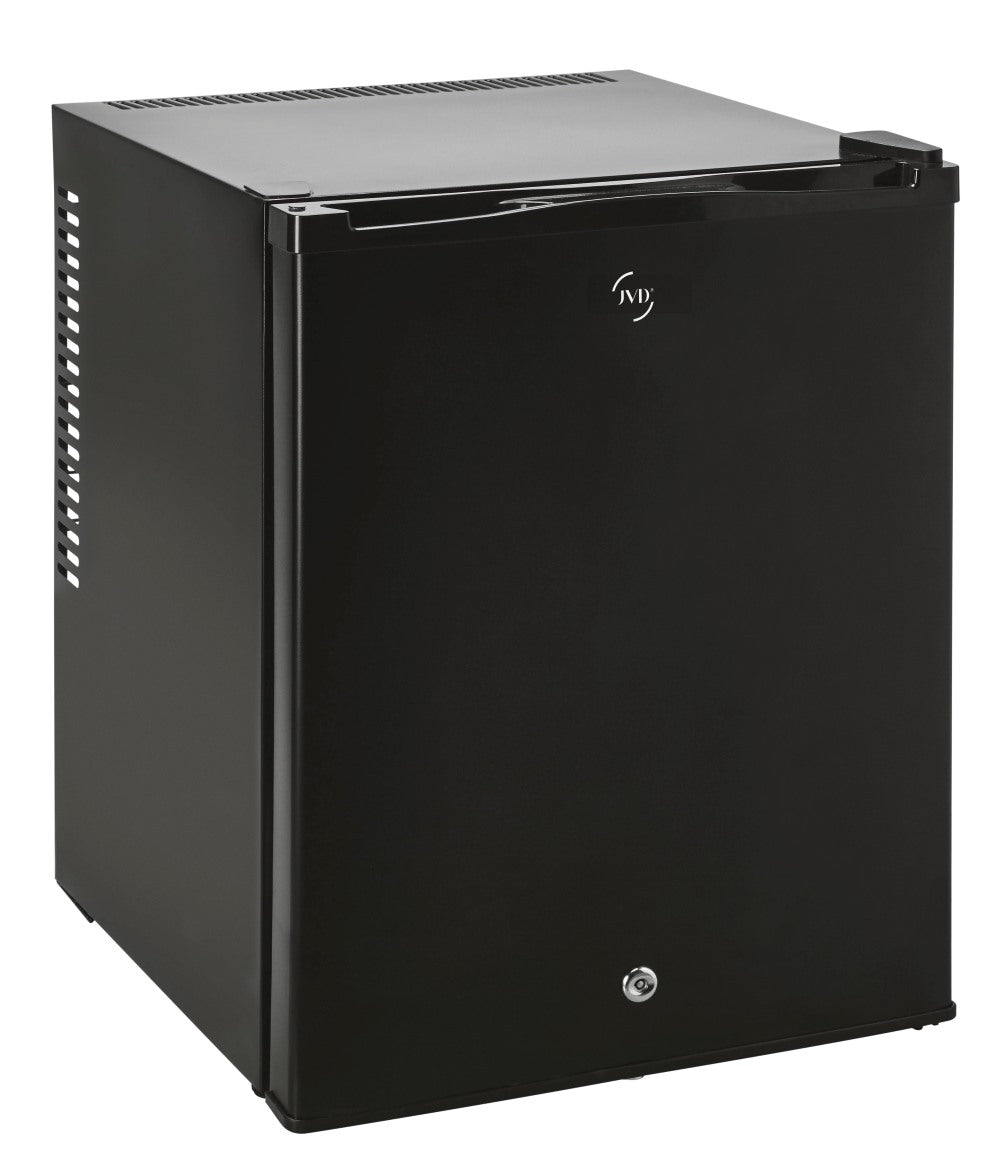 Mini bar JVD TA 40 L com porta opaca, refrigerador compacto para bebidas, marca JVD, imagem de frente.