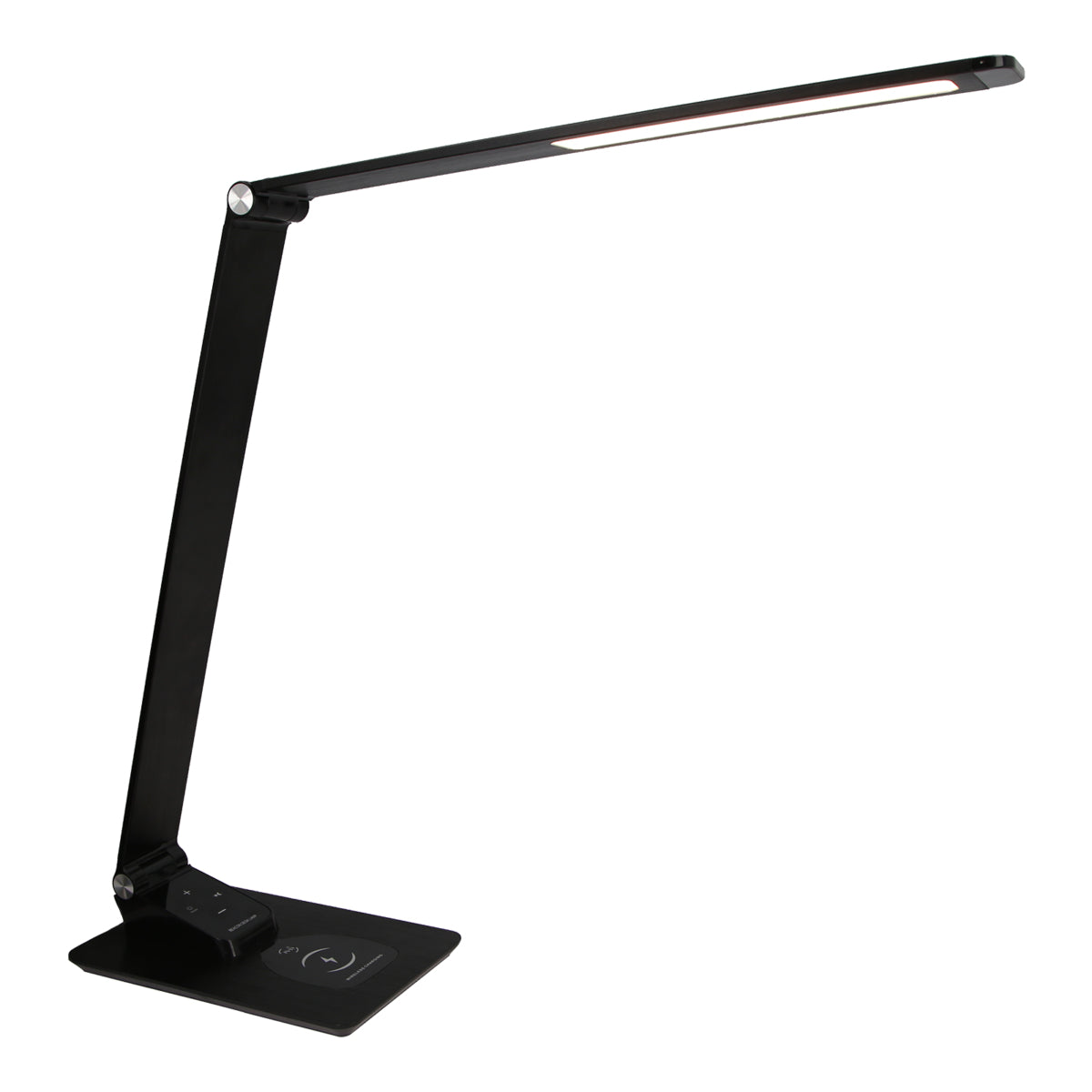 Candeeiro de mesa JVD Beacon preto, equipamento de quarto com design moderno e luz suave, ideal para leitura e decoração.