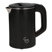 Chaleira JVD Envoye Compact preta mate de 0,6L, em aço inox, ideal para preparar chá ou café com estilo e praticidade.