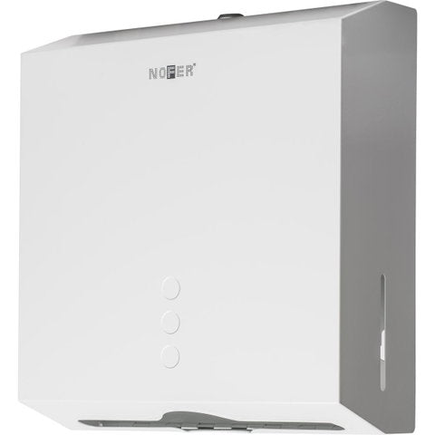Dispensador de toalhas de papel aço branco com fechadura NOFER 04006.W