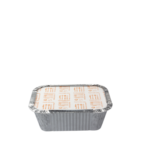 Forma de alumínio retangular com tampa de 500 ml da Pinto & Coelho, ideal para embalagens e armazenamento.