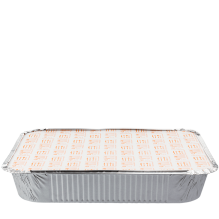 Forma de alumínio retangular com tampa de 3,6L da Pinto & Coelho, ideal para assados e armazenamento.