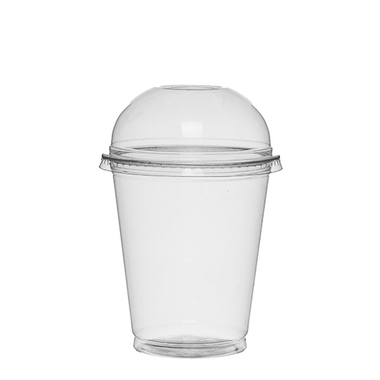 Taça rPET de 425ml com tampa oval sem furo