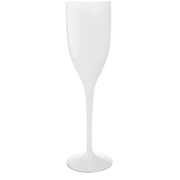 Copo flute PP translúcido 150 ml em fundo branco