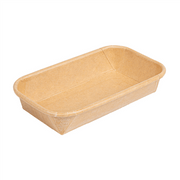 Recipientes para sushi Pinto & Coelho, embalagem com 20 peças, natural kraft, dimensões 14x8x2,4 cm, ideal para embalagem de sushi.