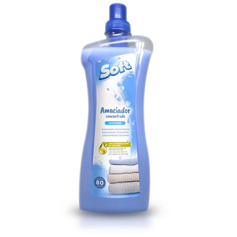 SOFT Amaciador Concentrado Marinho 80 doses - fotografia oficial Interhigiene
