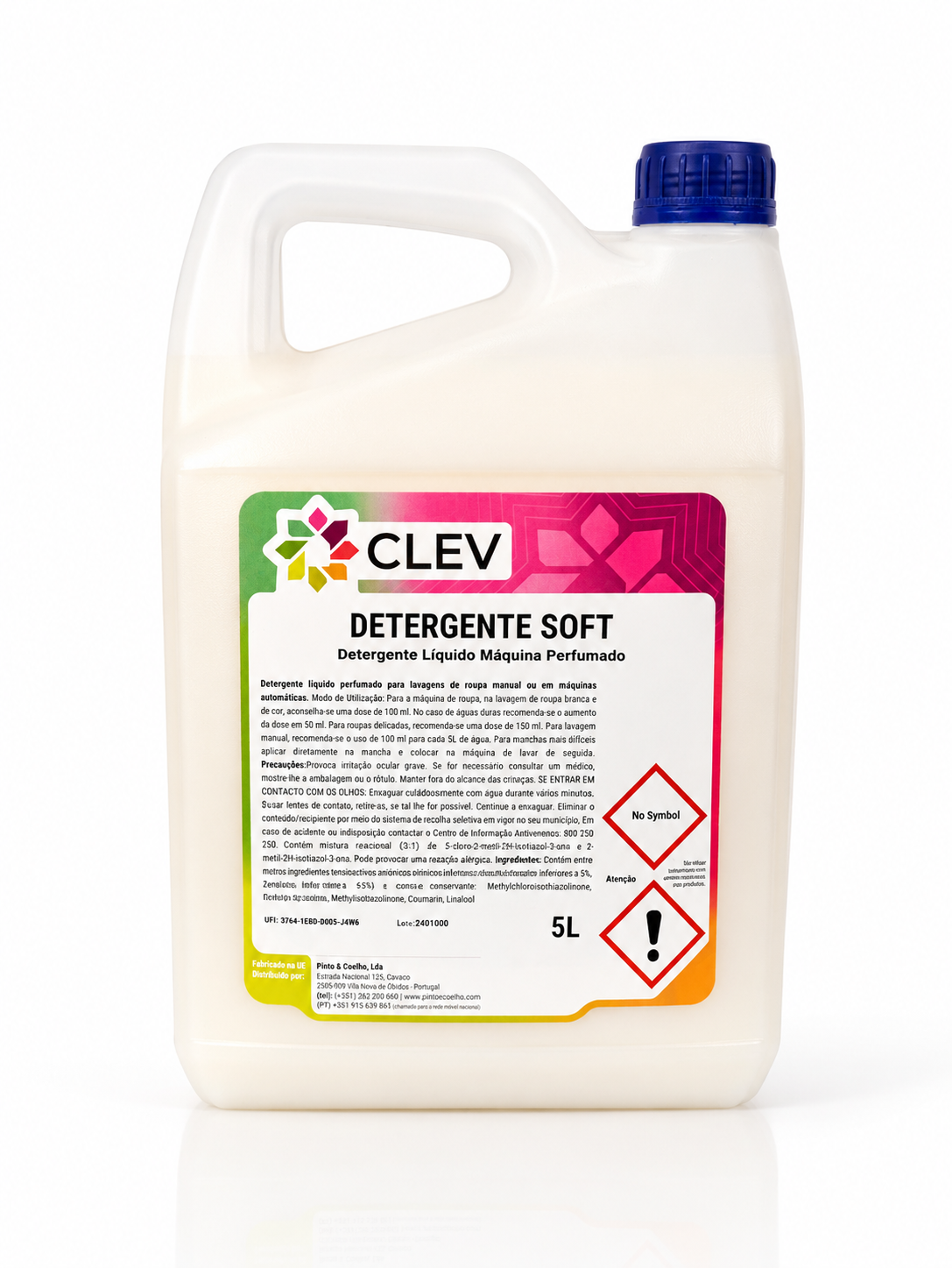 CLEV Soft Detergente liquido máquina perfumado - 5L