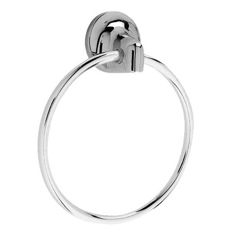 Aro toalheiro HOTEL NOFER de zamak com acabamento brilhante, acessório de WC elegante para banheiro.